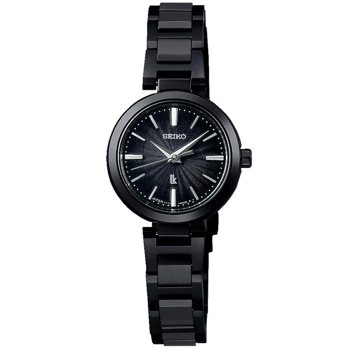 Orologio da donna Seiko Lukia I Collection Mini Solar SSVR141, a energia solare, nero, compatto