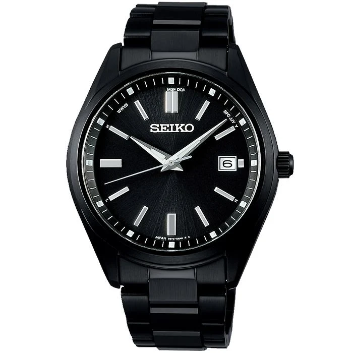 Orologio da uomo Seiko Selection S Series SBTM325 con radiocontrollo solare, nero