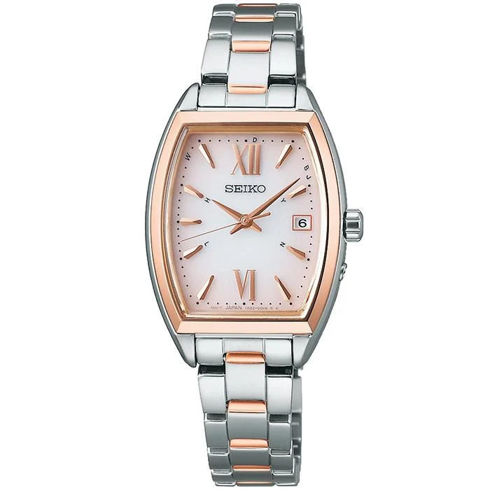 Orologio da donna Seiko Selection S Series SWFH126 con radiocontrollo solare, tonneau, rosa