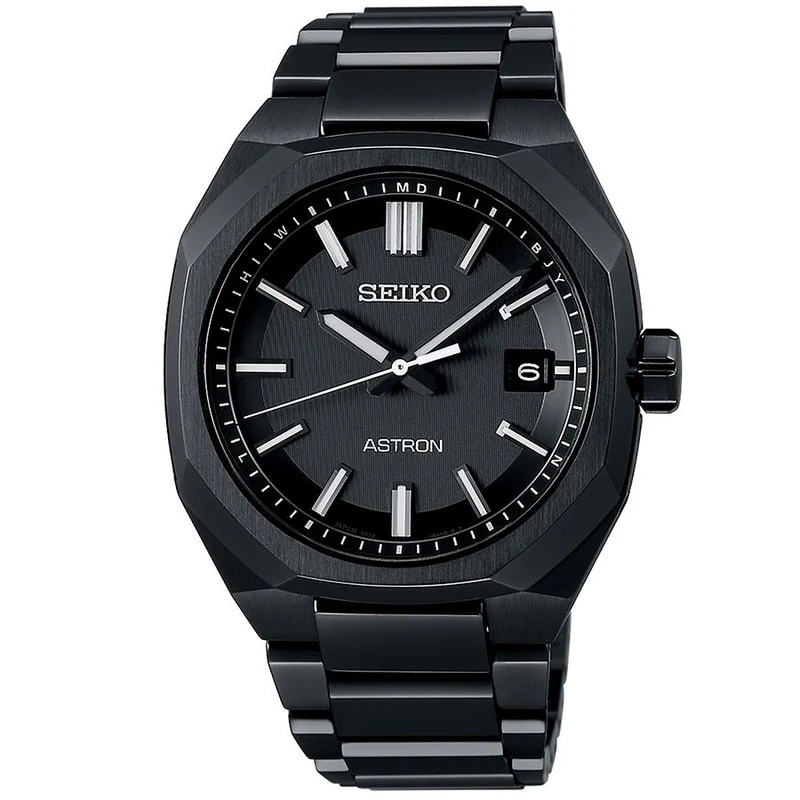 Orologio da uomo Seiko Astron Nexter 3rd SBXY083 con radiocontrollo solare in titanio nero
