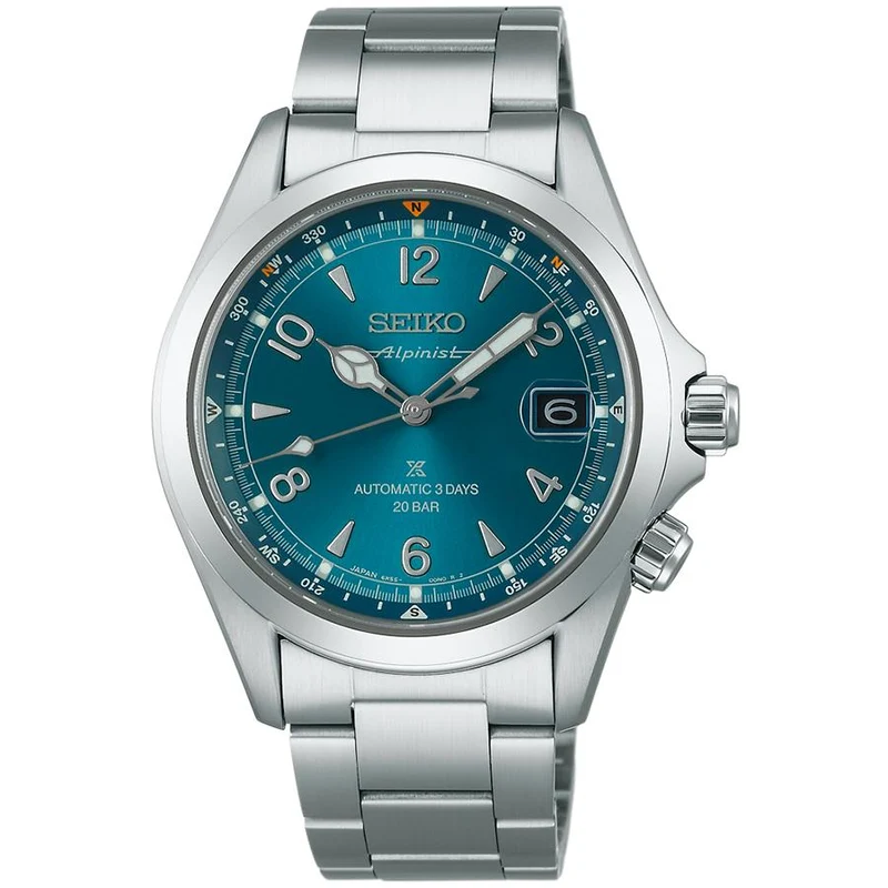 Orologio da uomo Seiko Prospex Alpinist Mechanical 3-Day SBDC207 con quadrante blu turchese, uscito l'8 novembre