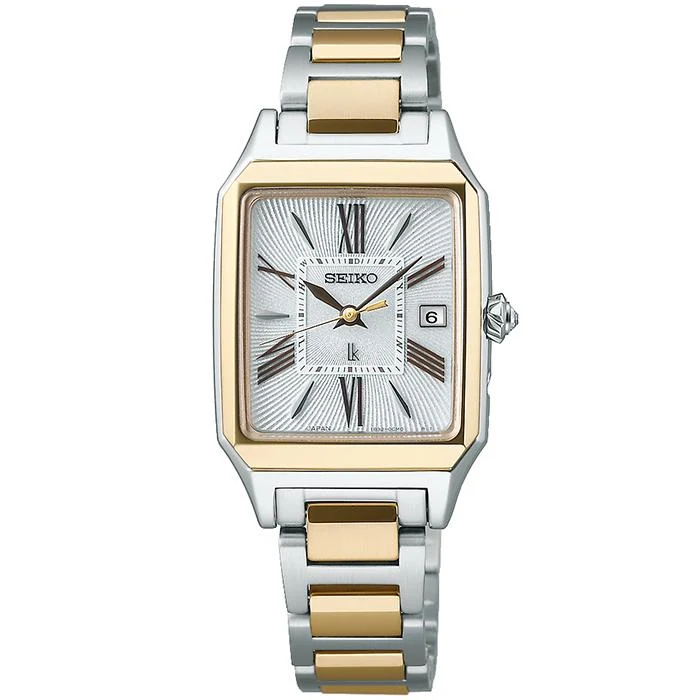 Orologio da donna SEIKO LUKIA Grow SSVW210 Lady Gold Square Solar Radiocontrolled JDM