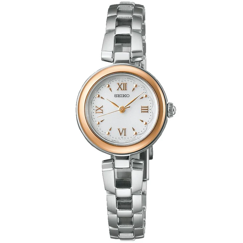 Orologio da donna Seiko Selection Serie S SWFA210 a energia solare, con 3 lancette e numeri romani.
