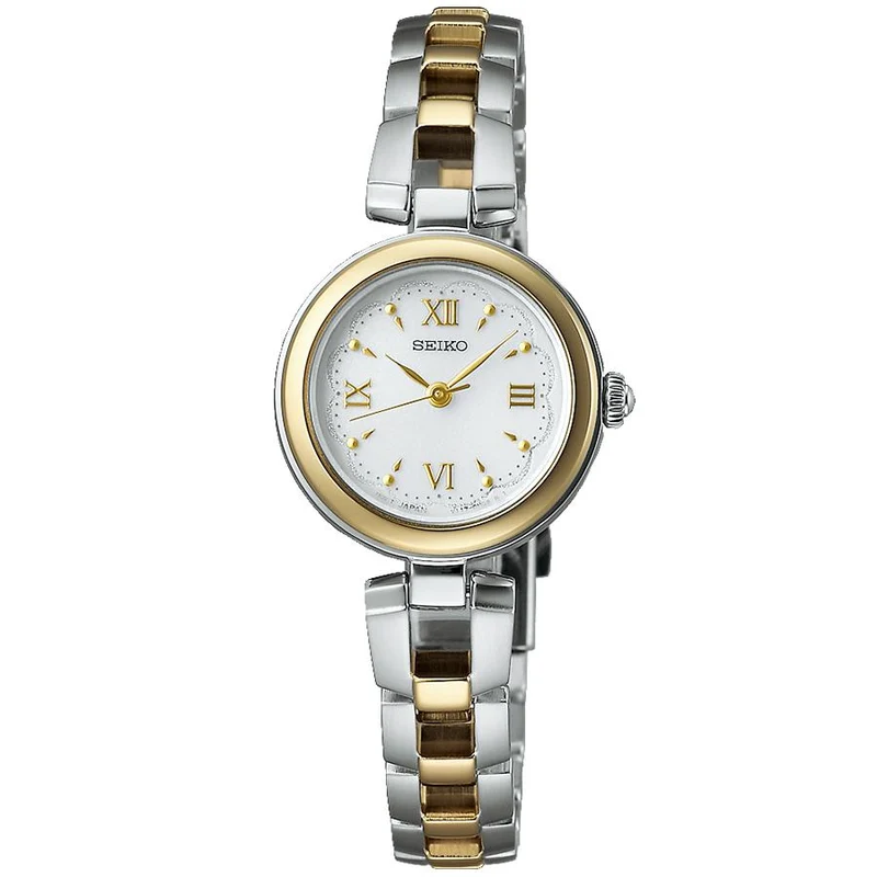 Orologio da donna Seiko Selection Serie S SWFA212 a energia solare, con 3 lancette e numeri romani.
