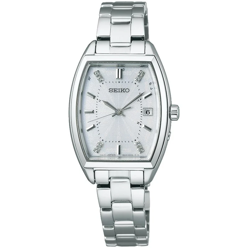 Orologio da donna Seiko Selection S Series 2025 Raise the Future, modello SWFH143 in collaborazione con Ashinaga, con quadrante tonneau e movimento solare e radiocontrollato.