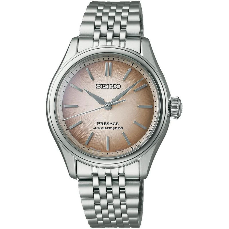 Orologio da uomo automatico Seiko Presage Classic Series da 36 mm con quadrante marrone (SARX131) e cinturino in metallo (esclusivo)