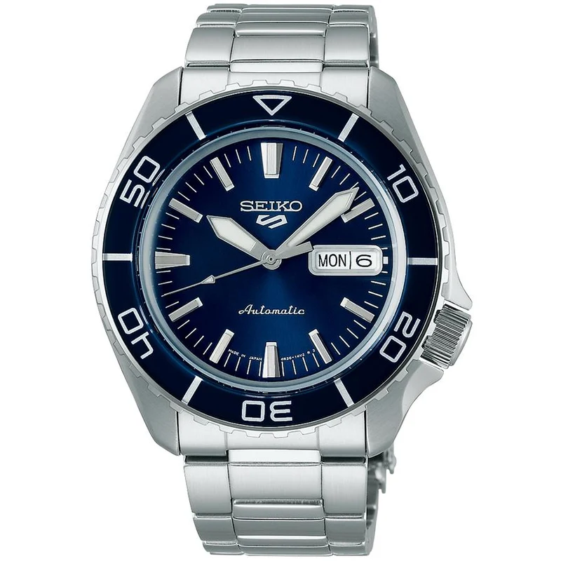 Orologio da uomo meccanico automatico Seiko 5 Sports SKX Suit Style SNZH SBSA259, blu