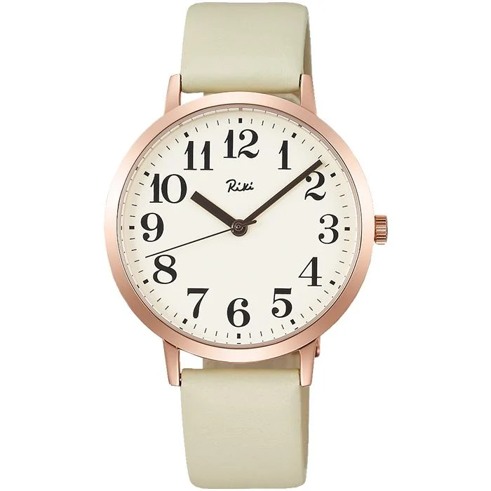 Alba Riki Standard AKPK426 Orologio al quarzo da uomo e da donna con cinturino in pelle a batteria