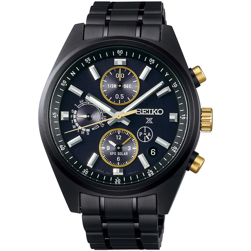 Orologio da uomo Seiko Prospex Speedtimer SBED013 con onde radio satellitari GPS e alimentazione solare, modello in edizione limitata che commemora il 100° anniversario del marchio Seiko