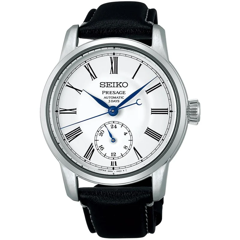 Orologio da uomo automatico meccanico Presage Craftsmanship Series con quadrante in smalto SART009 e cinturino in pelle (esclusivo)