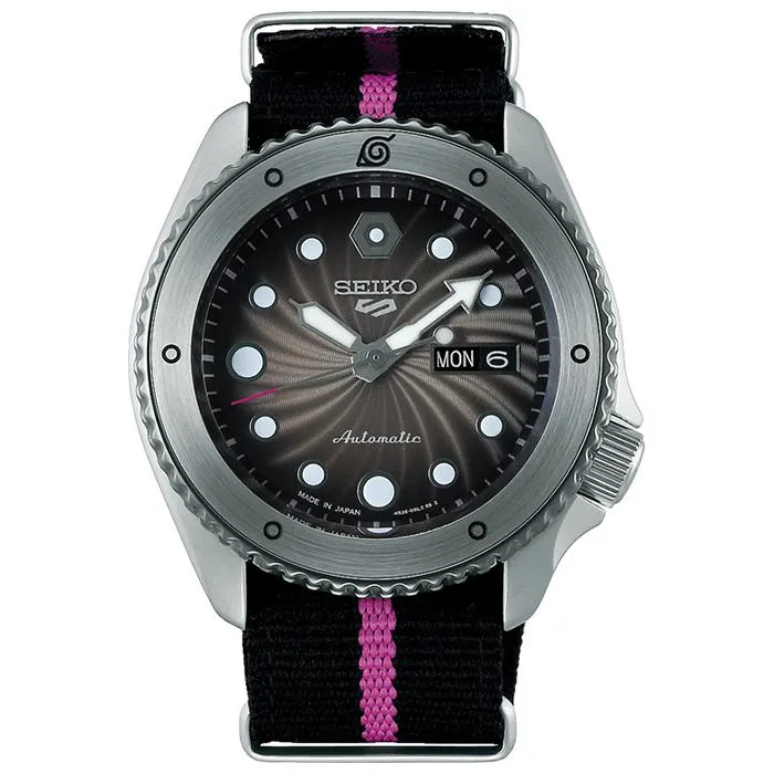 Orologio meccanico da uomo Seiko 5 Sports NARUTO & BORUTO Collaboration Limited Edition Bolt SBSA087