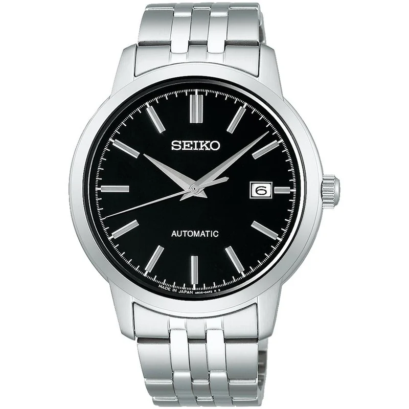 Orologio meccanico da uomo Seiko Selection Serie S International Line SCVE061 con quadrante nero