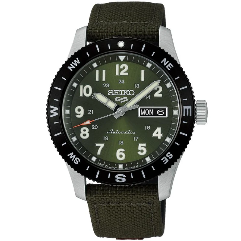 SEIKO 5 SPORTS HDB008J JDM Field Automatico, Nylon Verde Khaki, Prodotto in Giappone