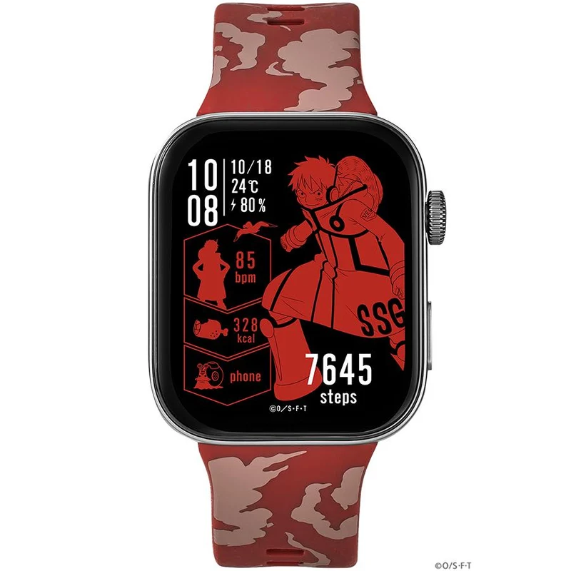 GARRACK HUC-OP-FT3-L ONE PIECE Luffy Red AMOLED Smartwatch Unisex