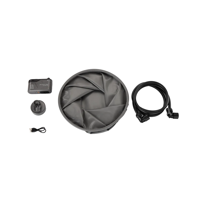 EcoFlow mobiles Dusch-Kit mit Pumpe und faltbarem Wassereimer