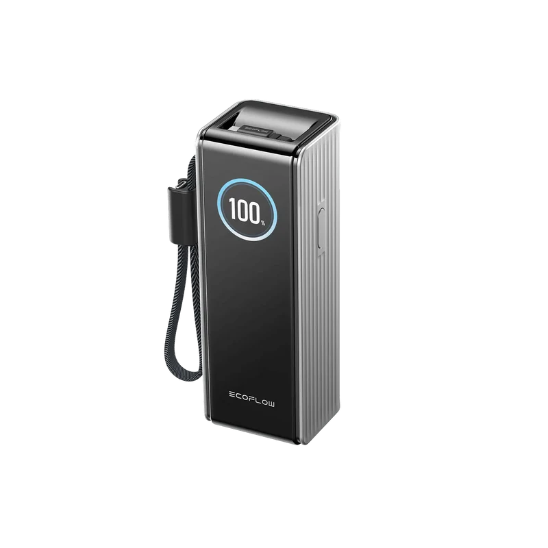EcoFlow RAPID Powerbank 25'000 mAh grau | 140 W laden, bis zu 170 W entladen | + ausziehbares 100 W USB-C Kabel