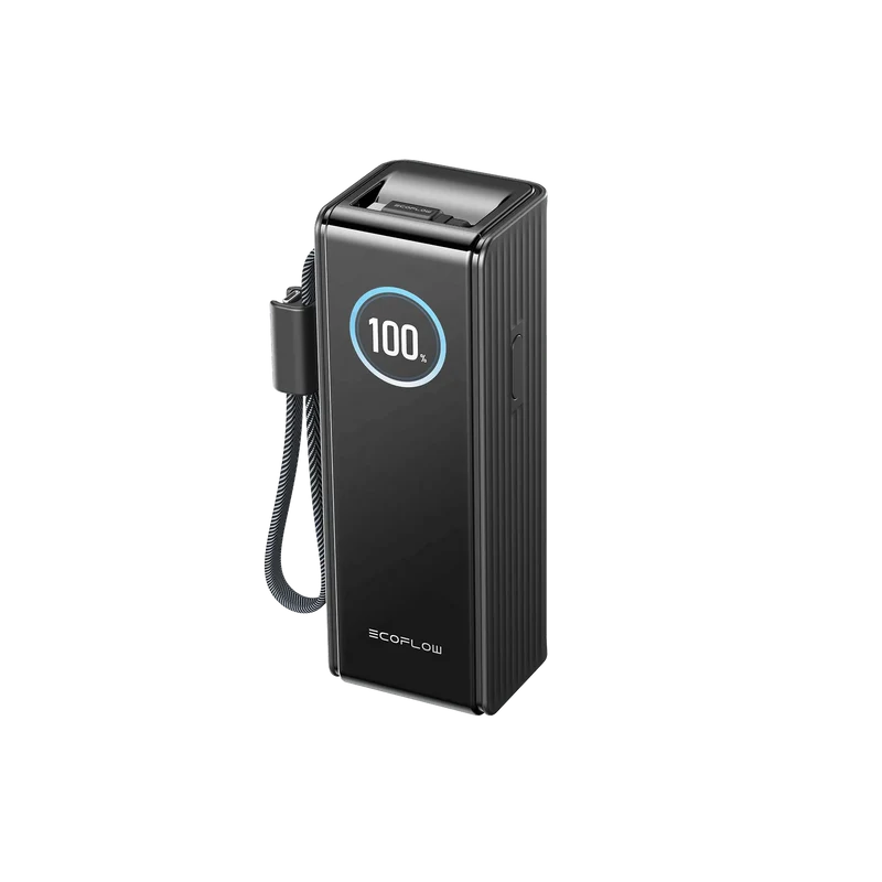 EcoFlow RAPID Powerbank 25'000 mAh schwarz | 140 W laden, bis zu 170 W entladen | + ausziehbares 100 W USB-C Kabel