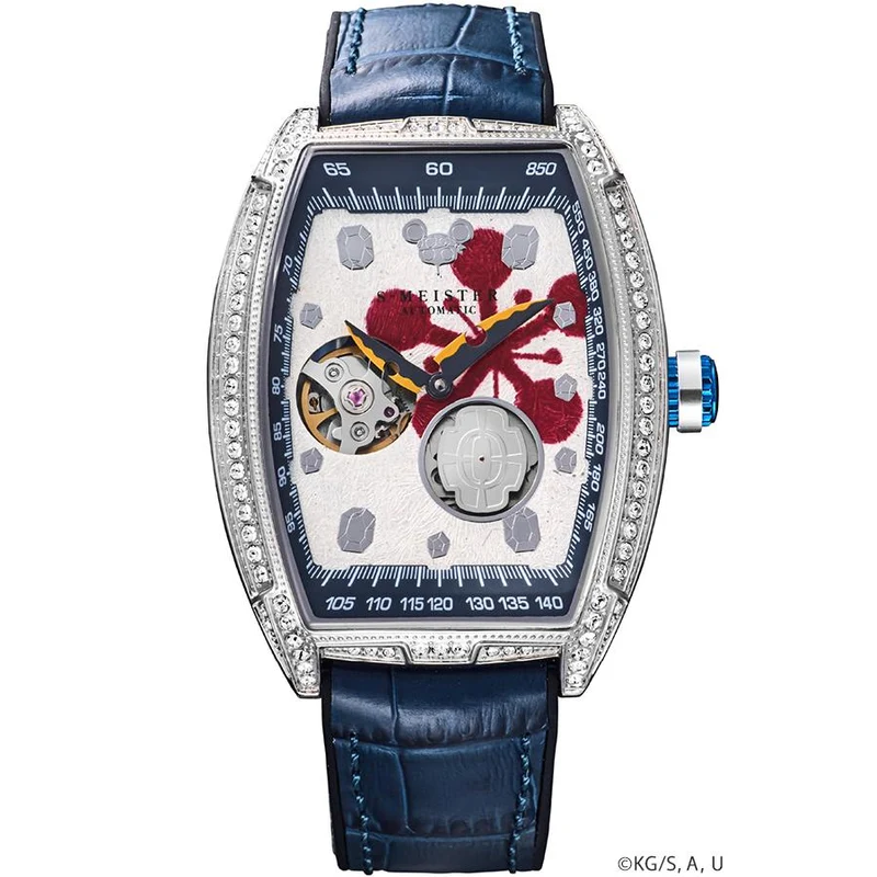 Orologio da uomo GARRACK S-MEISTER Demon Slayer Tengen Uzui SMS-47-KY-UT Automatic Open Heart Tonneau Kanazawa Foil