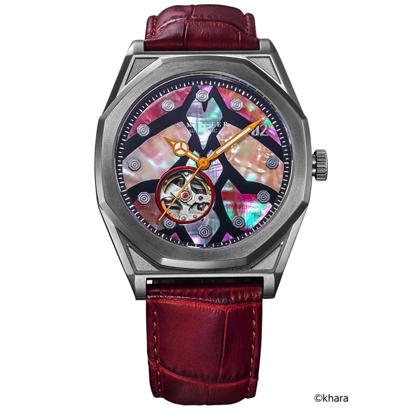 GARRACK S-MEISTER SMS-EVA-41-2 Evangelion Unit-02 Orologio automatico a cuore aperto, prodotto in Giappone