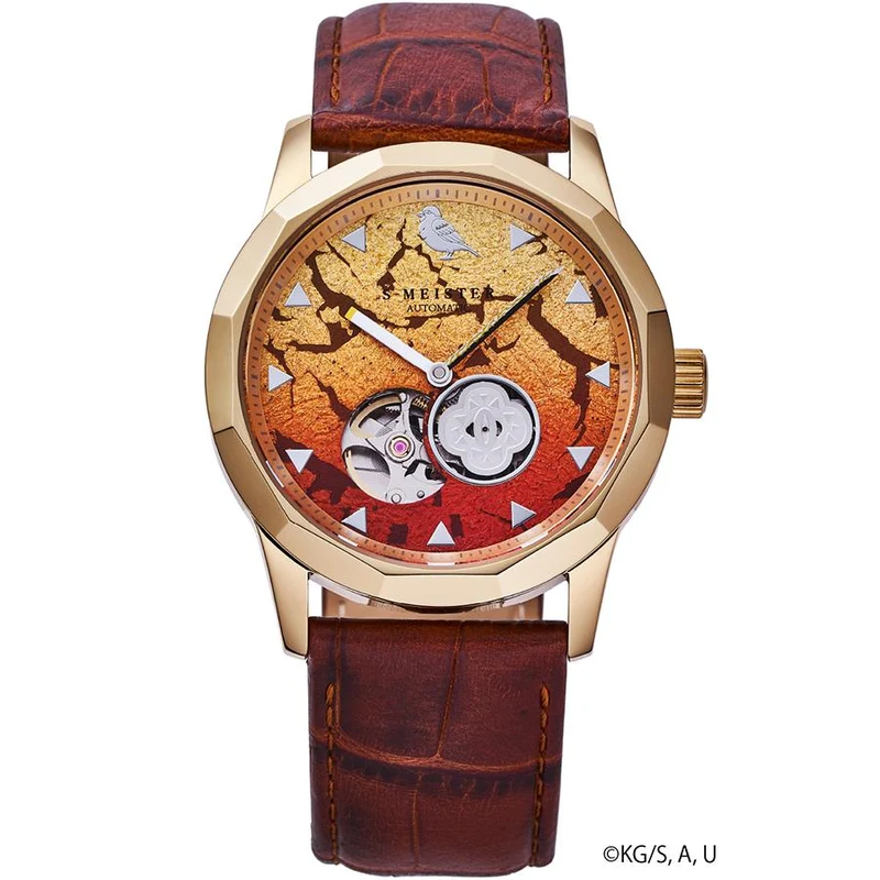 GARRACK S-MEISTER SMS-40-KY-AZ Demon Slayer Zenitsu Agatsuma Automatic Open Heart Watch Prodotto in Giappone