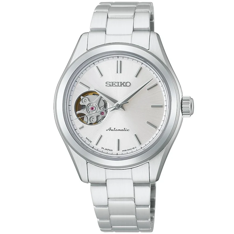 Orologio da donna automatico SEIKO SELECTION HFB007J JDM Open Heart bianco, prodotto in Giappone.