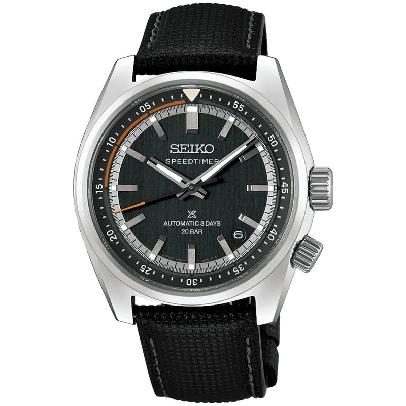 Orologio da uomo SEIKO Prospex Speedtimer HBC004J con quadrante blu-grigio, conto alla rovescia, anello interno, calibro 6R55, Core Shop automatico.
