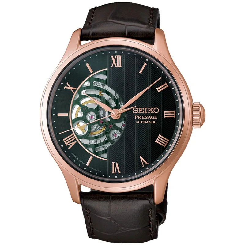 Orologio da uomo SEIKO PRESAGE Japanese Garden HCB007J Kyoto Twilight Green Open-Heart Cal.4R71 Automatic JDM
