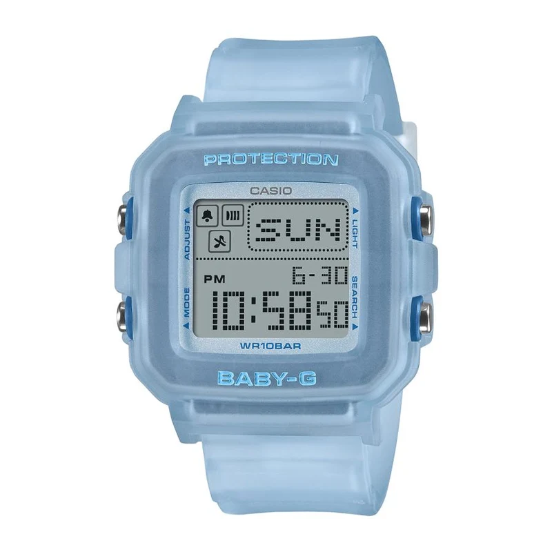 Orologio da donna CASIO BABY-G+PLUS BGD-10KG-2JR JDM Retro Jelly Blue con indicazione bidirezionale