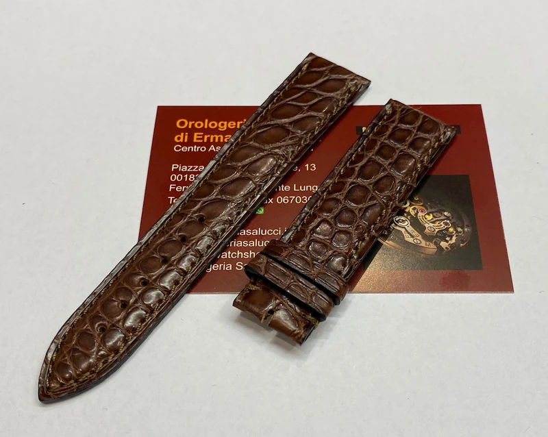Cinturino marrone Eberhard 21021 Aliante originale no fibbia