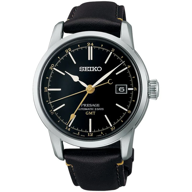 Orologio meccanico automatico da uomo Seiko Presage Craftsmanship Series con quadrante laccato e autonomia 3 giorni GMT SARH001, esclusivo