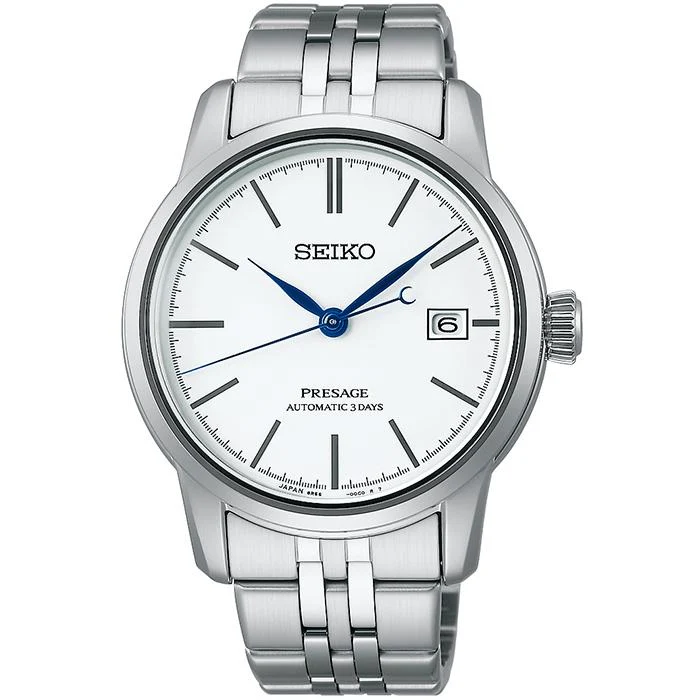 Orologio da uomo Seiko Presage Craftsmanship SARX105 meccanico automatico con quadrante smaltato, calendario a 3 giorni, esclusivo