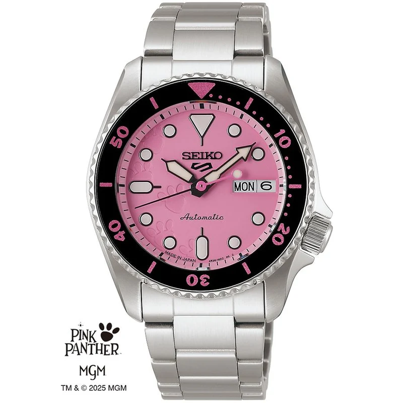 Orologio da uomo automatico SEIKO 5 Sports serie SKX SBSA321 Pink Panther Limited Edition JDM