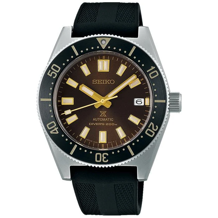 Orologio meccanico da uomo in silicone Seiko Prospex First Divers Reissue Design SBDC105, modello esclusivo