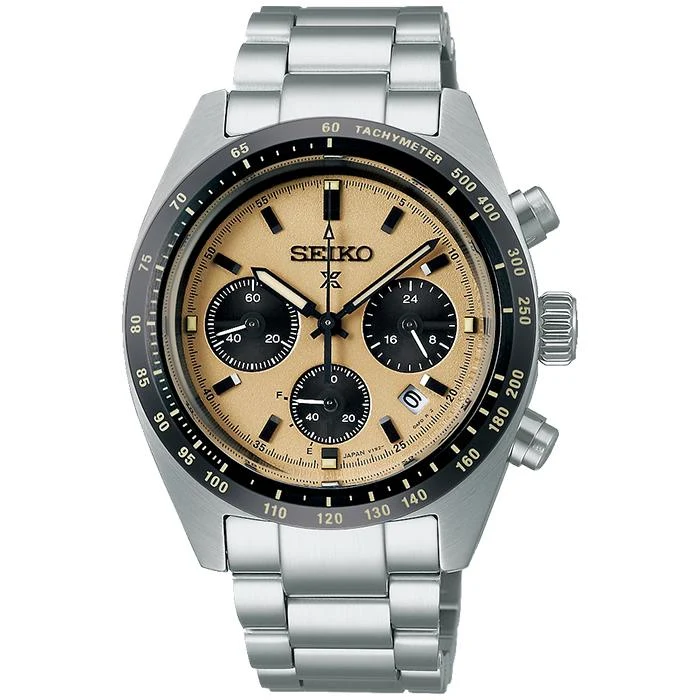 SEIKO PROSPEX SPEEDTIMER SBDL089 JDM Cronografo Solare Beige Prodotto in Giappone
