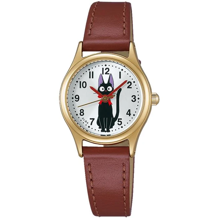 Alba Kiki's Delivery Service Jiji ACCK405 Orologio al quarzo da donna a batteria con cinturino in pelle