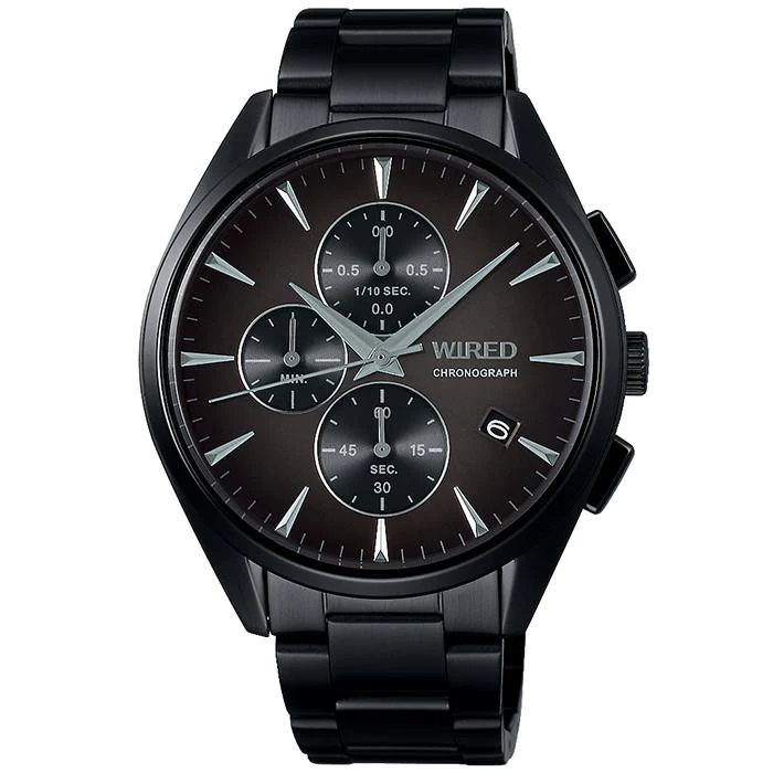 Orologio cronografo al quarzo a batteria da uomo Seiko WIRED TOKYO SORA AGAT441, nero