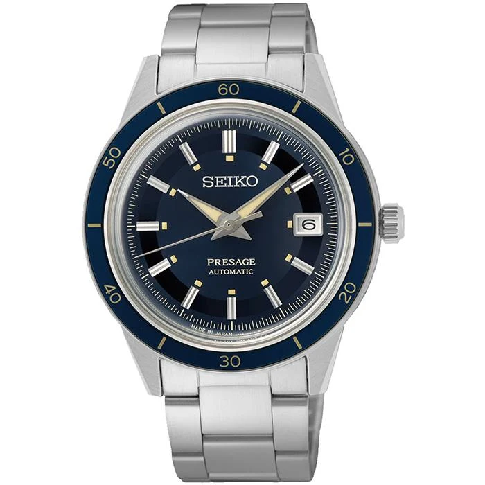Orologio meccanico automatico da uomo Seiko Presage Style anni '60, modello esclusivo SARY223, blu, edizione limitata