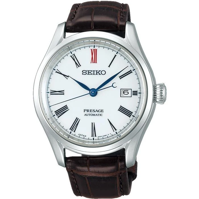 Orologio meccanico automatico da uomo Seiko Presage Arita con quadrante in porcellana modello SARX061 con cinturino in pelle, modello esclusivo