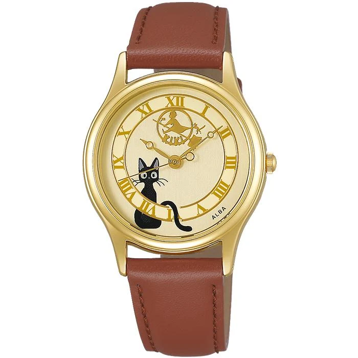 Alba Kiki's Delivery Service Jiji e Kiki Orologio da donna al quarzo a batteria con cinturino in pelle ACCK411