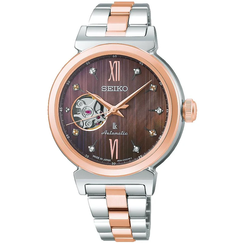 Orologio da donna Seiko Lukia 2025 Holiday Season Limited Edition Tree Trunk SSVM066 con movimento meccanico automatico e a vista.