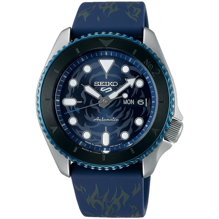 Orologio automatico meccanico da uomo Seiko 5 Sports One Piece Collaboration Limited Edition Sabo SBSA157