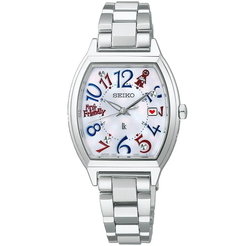 Orologio da donna Seiko Lukia MR.FRIENDLY Collaboration Limited Edition modello SSVW237 con cassa tonneau a energia solare e radiocontrollata.