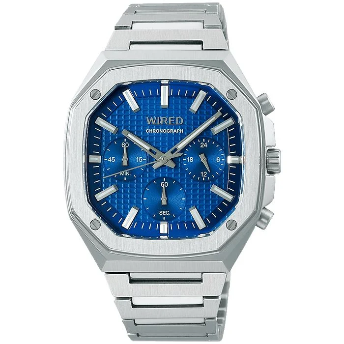 Orologio cronografo al quarzo da uomo Seiko WIRED REFLECTION OCTAGON AGAT448, argento