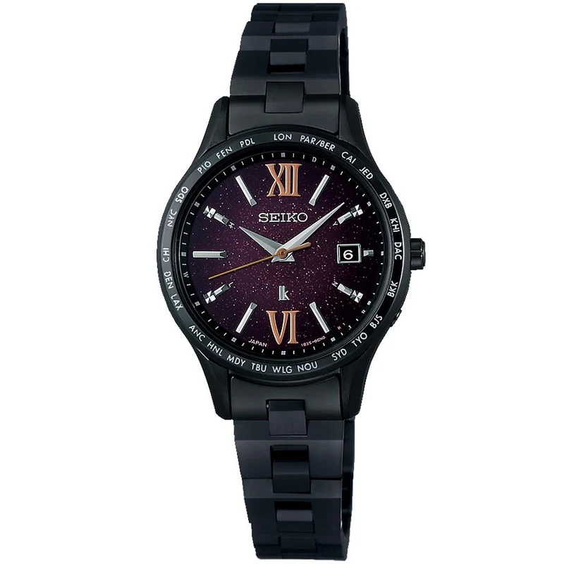 Orologio da donna Seiko Lukia 2025 Pair Limited Edition Candle Night SSVV087, solare, radiocontrollato, completamente nero.