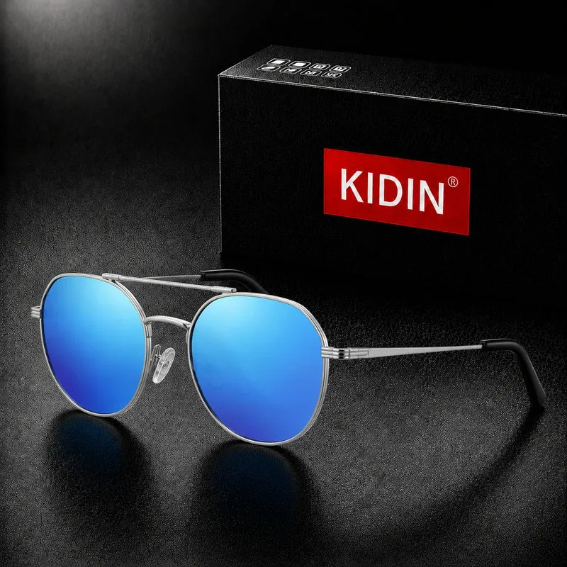 Men’s and Women's Polarized Sunglasses UV400 Square Metal Acetate Frame Driving Eyewear