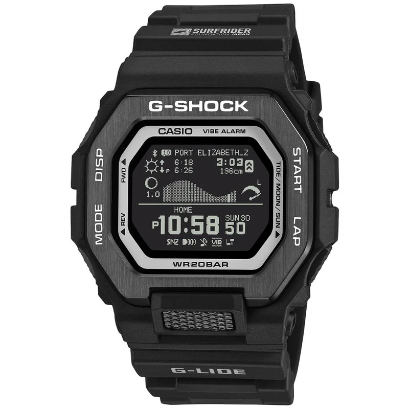 Orologio digitale da uomo CASIO G-SHOCK G-LIDE GBX-100SFJ-1JR JDM SURFRIDER FOUNDATION JAPAN Collaboration 2026 con Bluetooth.