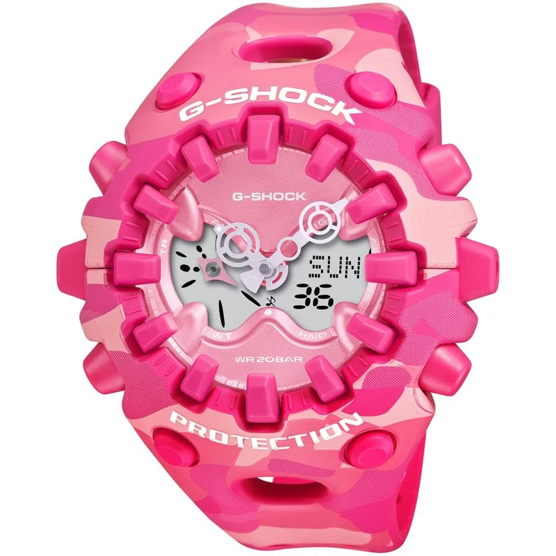Orologio da uomo analogico-digitale CASIO G-SHOCK GA-V01CMG-4AJF JDM Bold Camo Color Camouflage Pink