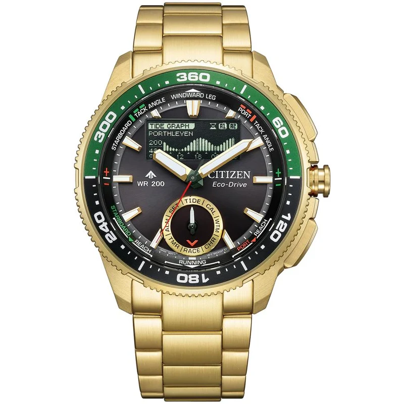 CITIZEN PROMASTER JV3002-51E JDM Wave Tracker Eco-Drive Gold MIP LCD