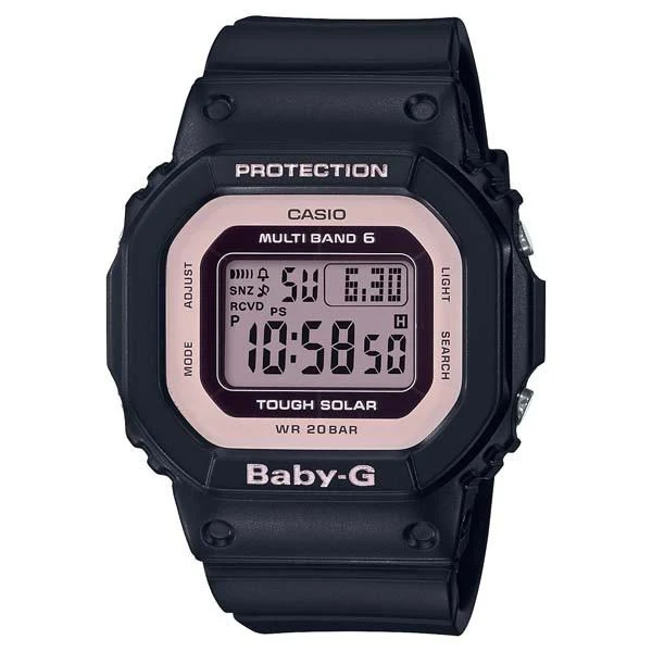 Orologio da donna CASIO Baby-G BGD-5000-1BJF a energia solare, radiocontrollato e con ricezione di 6 stazioni radio mondiali.