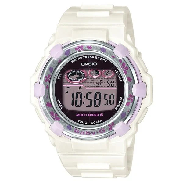 Orologio da donna CASIO Baby-G BGR-3000CBP-7JF radiocontrollato a energia solare.